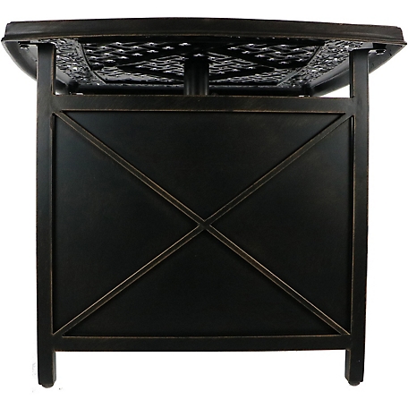Hanover Traditions Cast-Aluminum Patio Side Table and Umbrella Stand