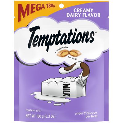 Temptations Classic Creamy Dairy Flavor Crunchy and Soft Cat Treats, 6.3 oz.