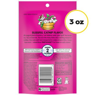 Image showing  Classic Crunchy and Soft Cat Treats Blissful Catnip Flavor, 3 oz. Pouch