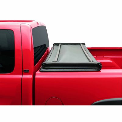 Image showing  5.5 ft. Tri-Fold Tonneau Cover for 2015-2017 Ford F-150, Black Vinyl