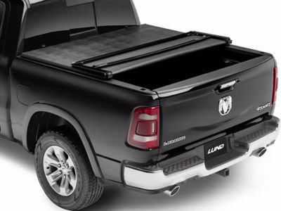 Image showing  5.5 ft. Tri-Fold Tonneau Cover for 2002-2017 Dodge Ram 1500, Black Vinyl