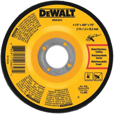 DeWALT 4-1/2 in. x 0.045 x 7/8 in. Type 27 HP Metal Cutting Wheels, 5-Pack