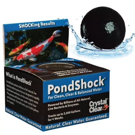 CrystalClear PondShock Water Clarifier for Pond Treatment Single Bacterial Ball Pond Cleaners & Chemicals