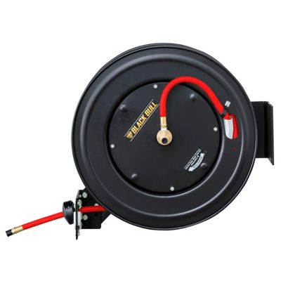 Black Bull 3/8 in. x 50 ft. Retractable Air Hose Reel with Auto Rewind