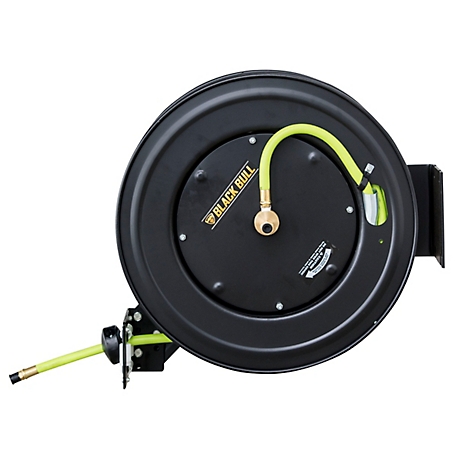Black Bull 3/8 in. x 50 ft. Retractable Air Hose Reel with Auto