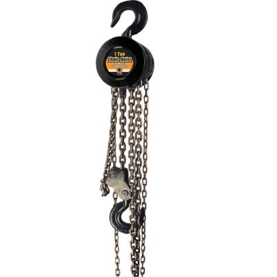 Black Bull 1 Ton Capacity 8 ft. Lift Heavy-Duty Chain Hoist