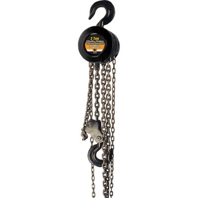 Black Bull 2 Ton Capacity 8 ft. Lift Heavy-Duty Chain Hoist