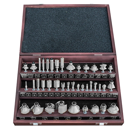 Pro-Series 1/4 in. Router Bit Set in Wood Box, 1/4 in. Shank, 40 pc.