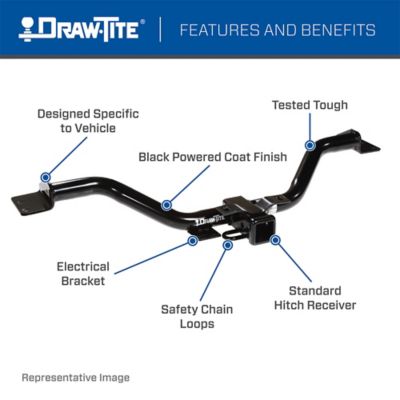 Image showing  2 in. Receiver 4,500 lb. Capacity Class III Trailer Hitch, Chevrolet Blazer/GMC Acadia, Custom Fit