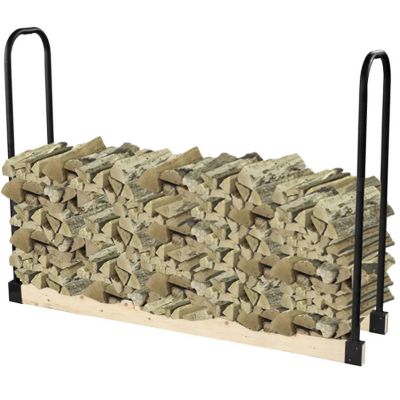 Pleasant Hearth Adjustable Log Rack, Steel, Black Finish