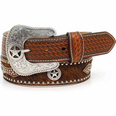 Nocona Men's Leather Pro Star Buckle Belt, 1-1/2 in.