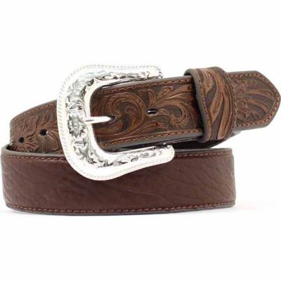 Image showing 0 th Nocona Men's Leather Bullhide Riding Belt, 1-1/2 in.