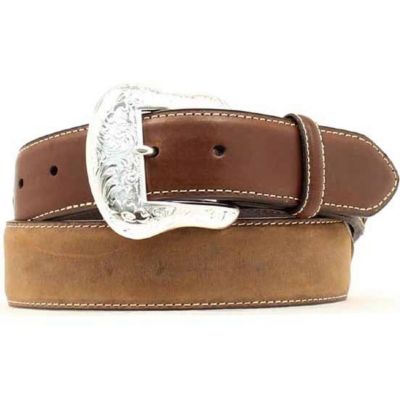 Nocona Men's Top Hand Diamond Leather Belt, Brown