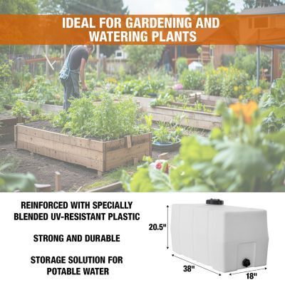 Image showing  50 gal. Square Water Tank, Natural