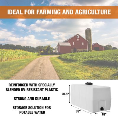 Image showing  50 gal. Square Water Tank, Natural