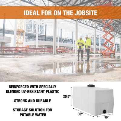 Image showing 5 th Romotech 50 gal. Square Water Tank, Natural