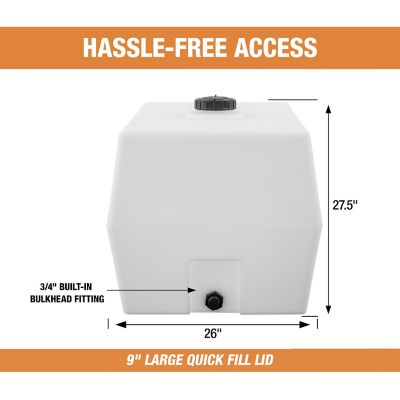 Image showing  100 gal. Square Water Tank, Natural