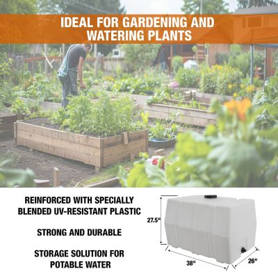 Image showing  100 gal. Square Water Tank, Natural