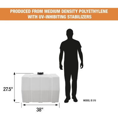 Image showing 7 th Romotech 100 gal. Square Water Tank, Natural