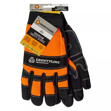 CountyLine Unisex Adult Nylon Chainsaw Safety Gloves 1 Pair Work Gloves