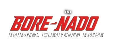 Image showing  Bore-Nado Handgun Bore Cleaning Rope, 9mm & .357 Cal., Red/White/Gray