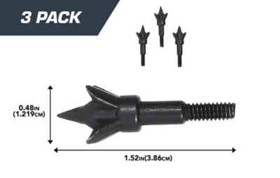 Image showing  100-Grain Thrasher Small Game Heads, 3-Pack