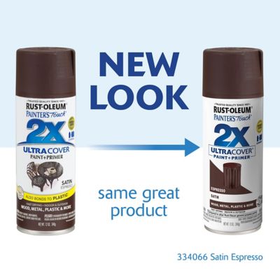 Image showing  12 oz. Espresso Painter's Touch 2X Ultra Cover Spray Paint, Satin