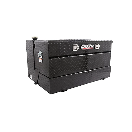 Dee Zee 92 gal. L-Shaped Transfer Tank with Chest Box, Black