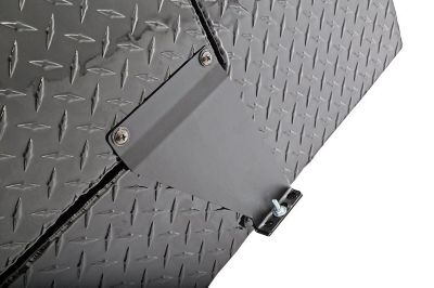 Image showing  111 gal. Brite-Tread Aluminum L-Shaped Transfer Tank with Chest Box, Black