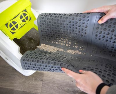 Image showing  Purr-fect Paws Cat Litter Mat, Large, Gray