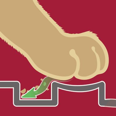 Image showing  Purr-fect Paws Cat Litter Mat, Large, Gray