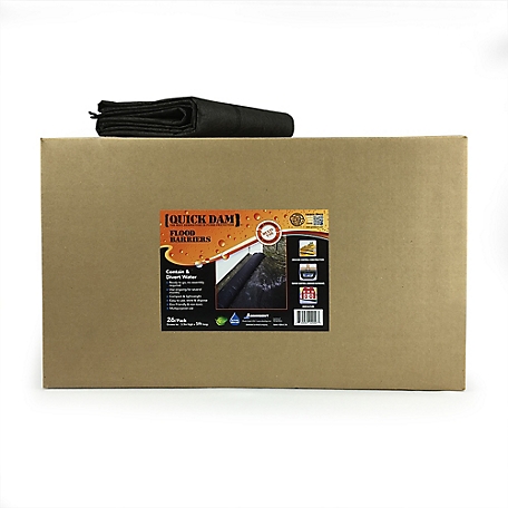 Quick Dam Water Activated Flood Barrier 5 Feet, 26-Pack