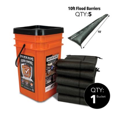 Image showing 8 th Quick Dam 10 ft. Grab and Go Flood Emergency Kit with 1 Bucket