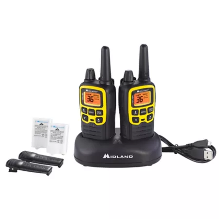 Midland T61 Two-Way Radio Kit 36 Channels 32 Mile Range 2-Pack Two-Way Radios