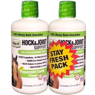 Liquid-Vet Peppermint Flavor Equine Hock and Joint Support Formula, 32 oz., 2-Pack