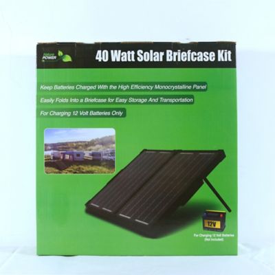 Image showing 9 th Nature Power 40-Watt Portable Monocrystalline Silicon Solar Panel for 12V Charging