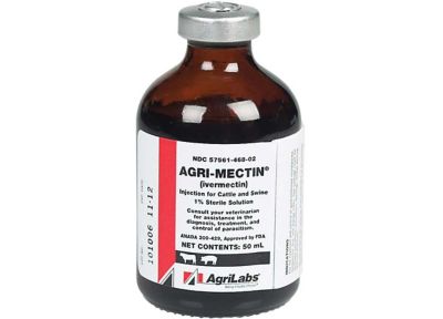 AgriLabs Agri-Mectin 1% Injection Livestock Dewormer, 50 mL