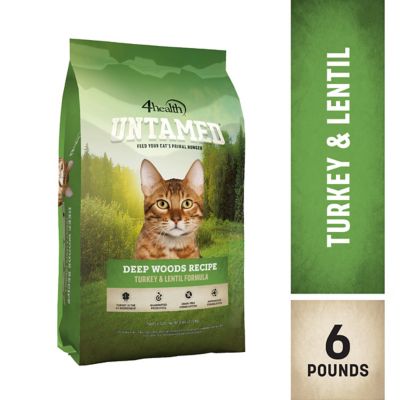 4health Untamed Deep Woods All Life Stages Grain-Free Turkey and Lentils Formula Dry Cat Food Least expensive grain-free cat food at TSC