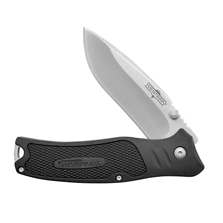 Camillus 3.5 in. Western Blacktrax Folding Knife, 8 in. Overall Length, 19366