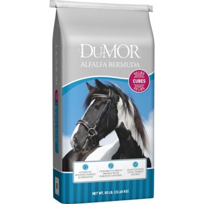 DuMOR Premium Alfalfa/Bermuda Horse Feed Hay Cubes, 50 lb.