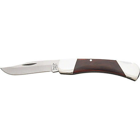 Bear & Son Cutlery 2.75 in. Rosewood Midsize Lockback Folding Knife, 3.75 in. Closed Length