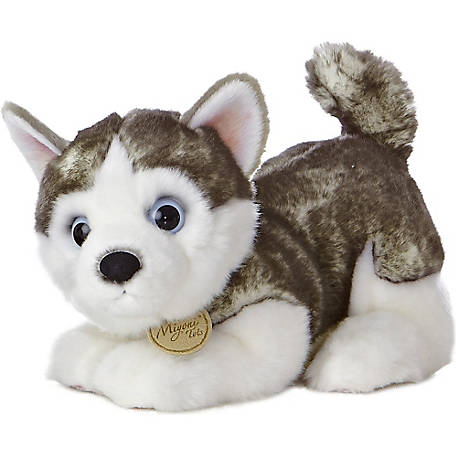 Details about   Aurora Husky Gray Wolf Plush Stuffed Animal Mini Flopsie 8 Inches Dog Puppy 
