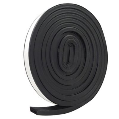 Image showing  5/16 in. x 9/16 in. x 10 ft. Foam All Climate Premium Rubber Self-Stick Weatherseal, Black