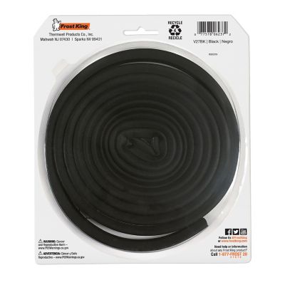 Image showing  5/16 in. x 9/16 in. x 10 ft. Foam All Climate Premium Rubber Self-Stick Weatherseal, Black