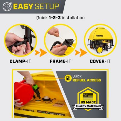 Image showing  Storm Shield Severe Weather Portable Generator Cover for 4000 to 12,500 Starting Watt Generators