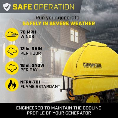 Image showing  Storm Shield Severe Weather Portable Generator Cover for 4000 to 12,500 Starting Watt Generators