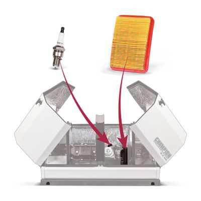 Image showing  8.5 kW Home Standby Generator Maintenance Kit, Spark Plug, Air Filter, 48-Pack