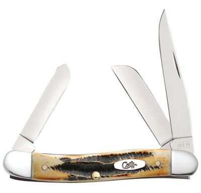 Case Cutlery 2.55 in. BoneStag '18 Medium Stockman Pocket Knife, 3578