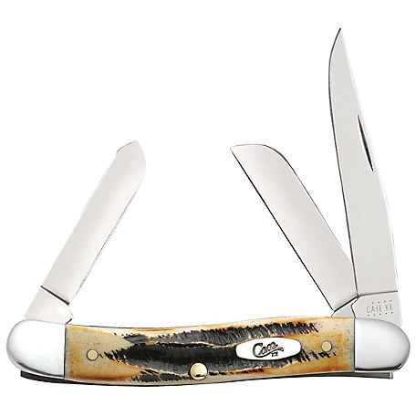 Case Cutlery 2.55 in. BoneStag '18 Medium Stockman Pocket Knife, 3578
