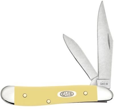 Case Cutlery 2.1 in. Smooth Peanut Pocket Knife, Yellow, 30